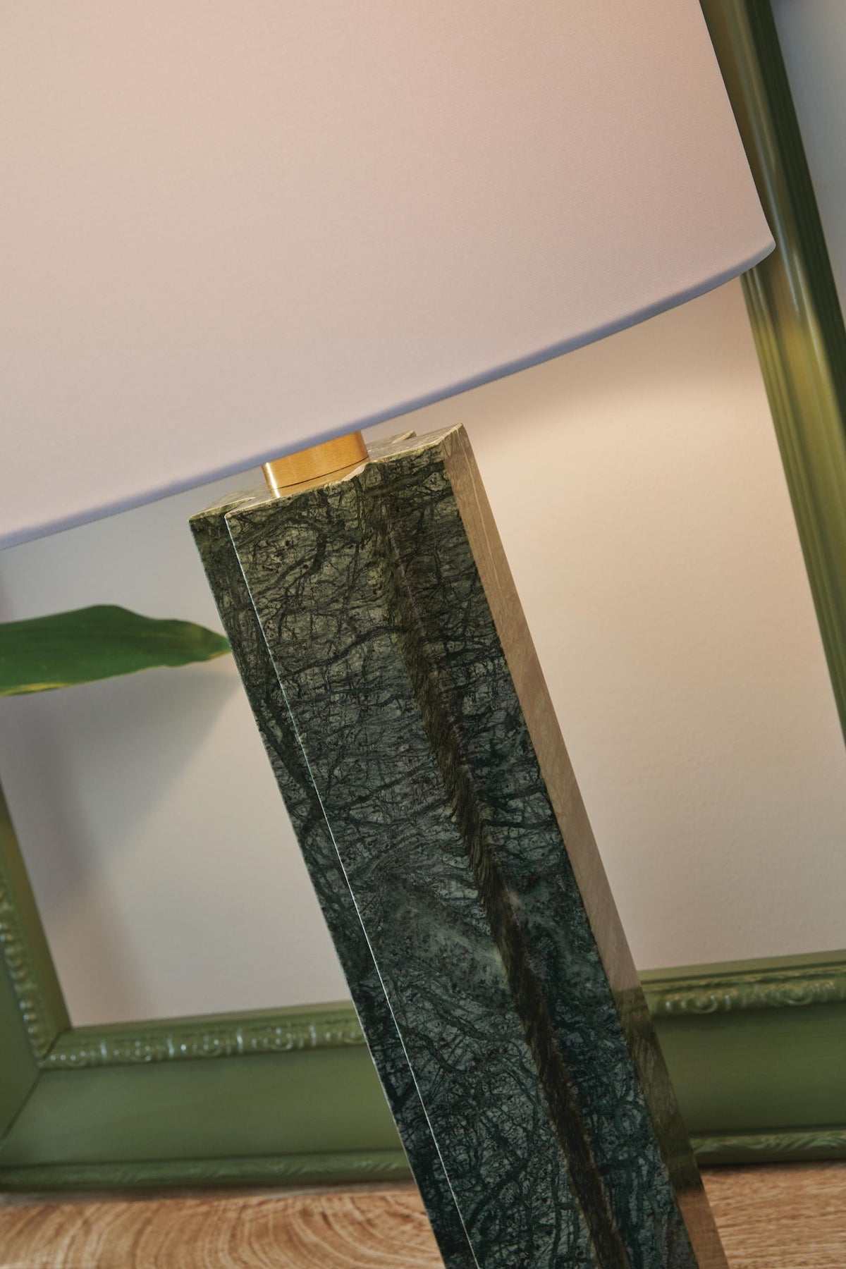 Keegan - Marble Table Lamp - Green by Ashley – view 4