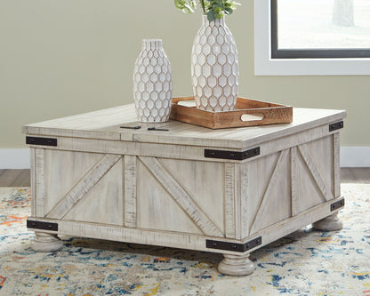 Carynhurst - Cocktail Table with Storage - Whitewash by Ashley – view 4