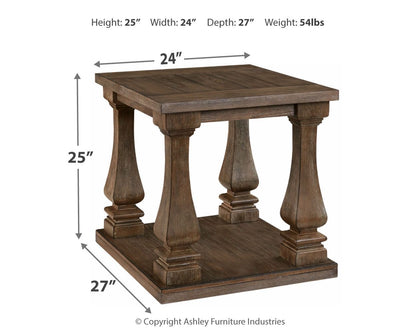Johnelle - Rectangular End Table - Gray by Ashley – view 4