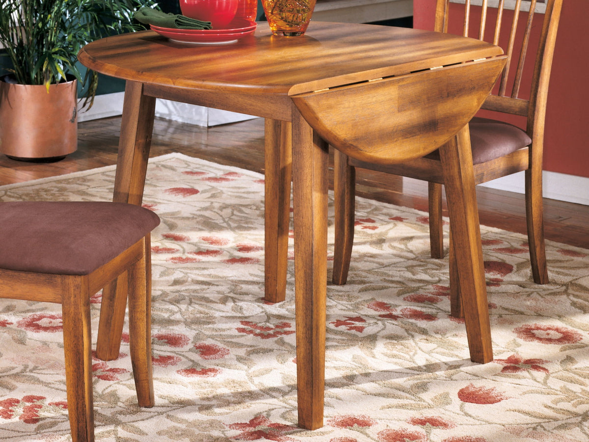 Berringer - Round DRM Drop Leaf Table - Rustic Brown by Ashley – view 4