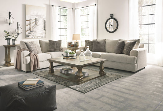 Soletren - 2 Pc. - Sofa, Loveseat - Stone by Ashley – Stationary Sofas & Loveseats