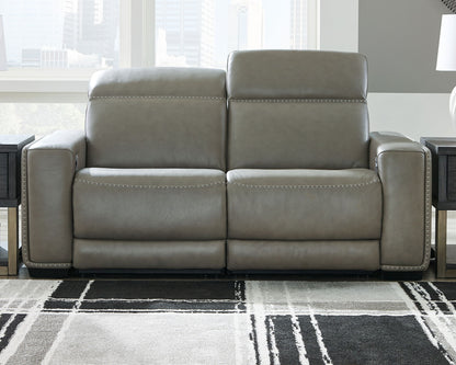 Correze - 2-Piece Power Reclining Sectional - Gray by Ashley – view 4