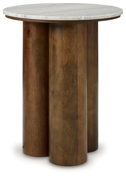 Henfield - Accent Table - Beige / Brown by Ashley – Accent Tables