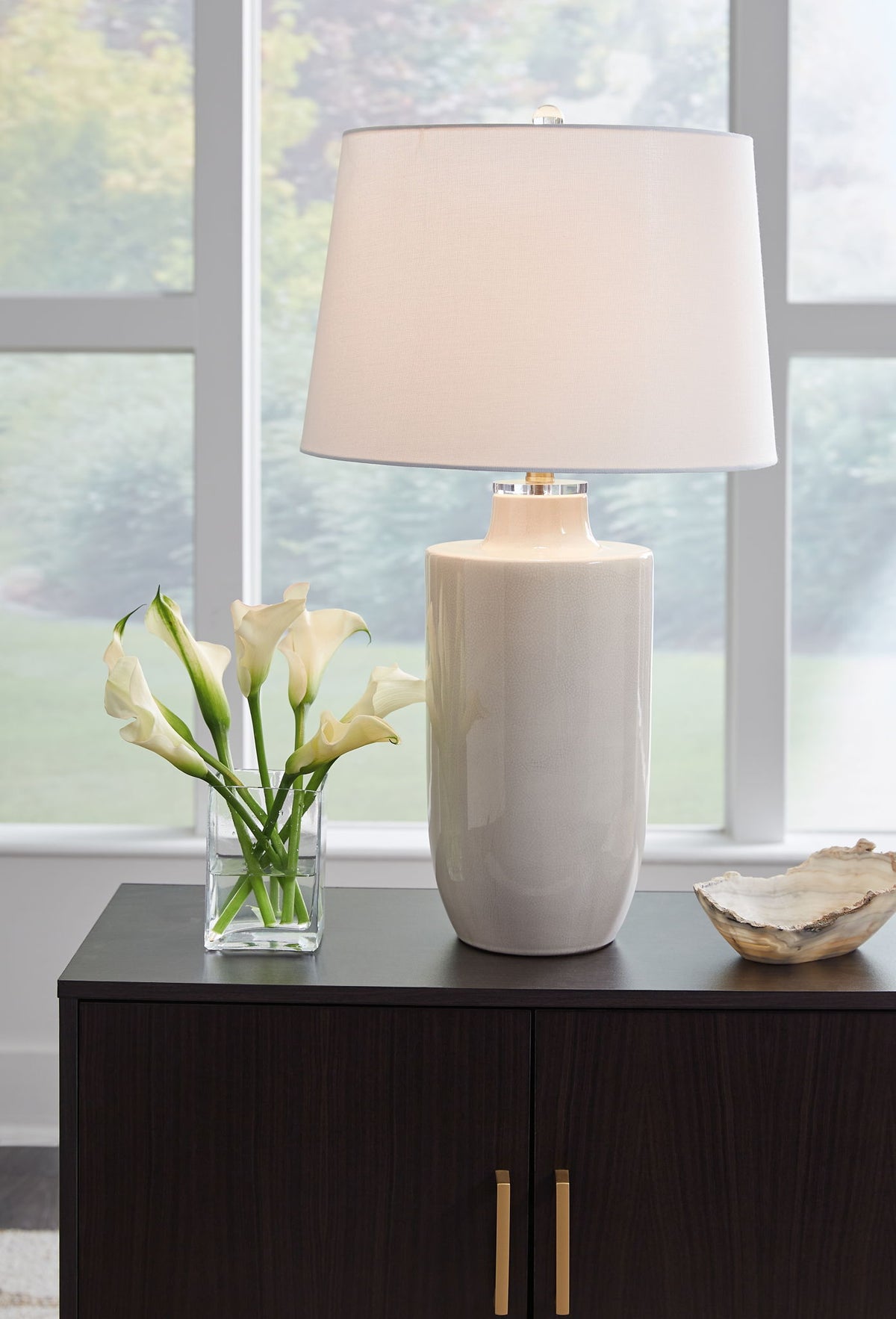 Cylener - Ceramic Table Lamp - Off White by Ashley – view 4