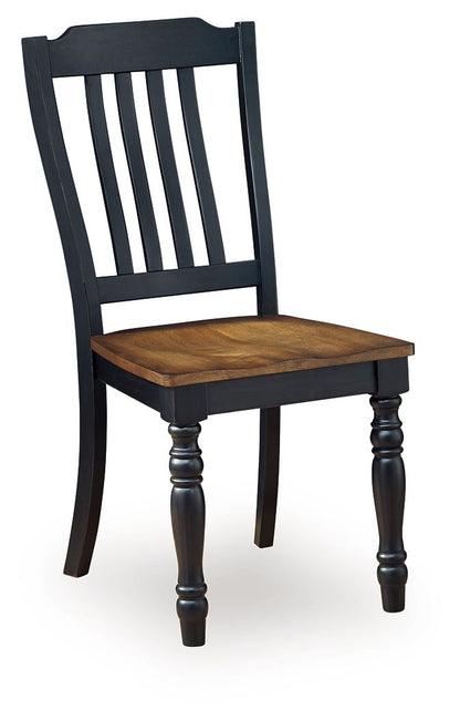 Clorazi - Dining Room Side Chair (Set of 2) - Black / Brown by Ashley – view 4