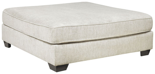 Rawcliffe - Oversized Accent Ottoman - Parchment by Ashley – Accent Ottomans