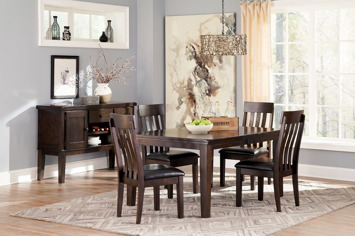 Haddigan - Dining Table With Side Chairs by Ashley – 5 Piece Dining Room Sets