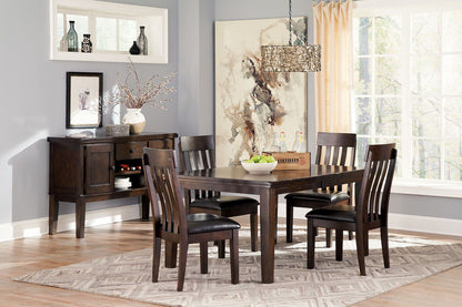 Haddigan - Dining Table With Side Chairs by Ashley – 5 Piece Dining Room Sets