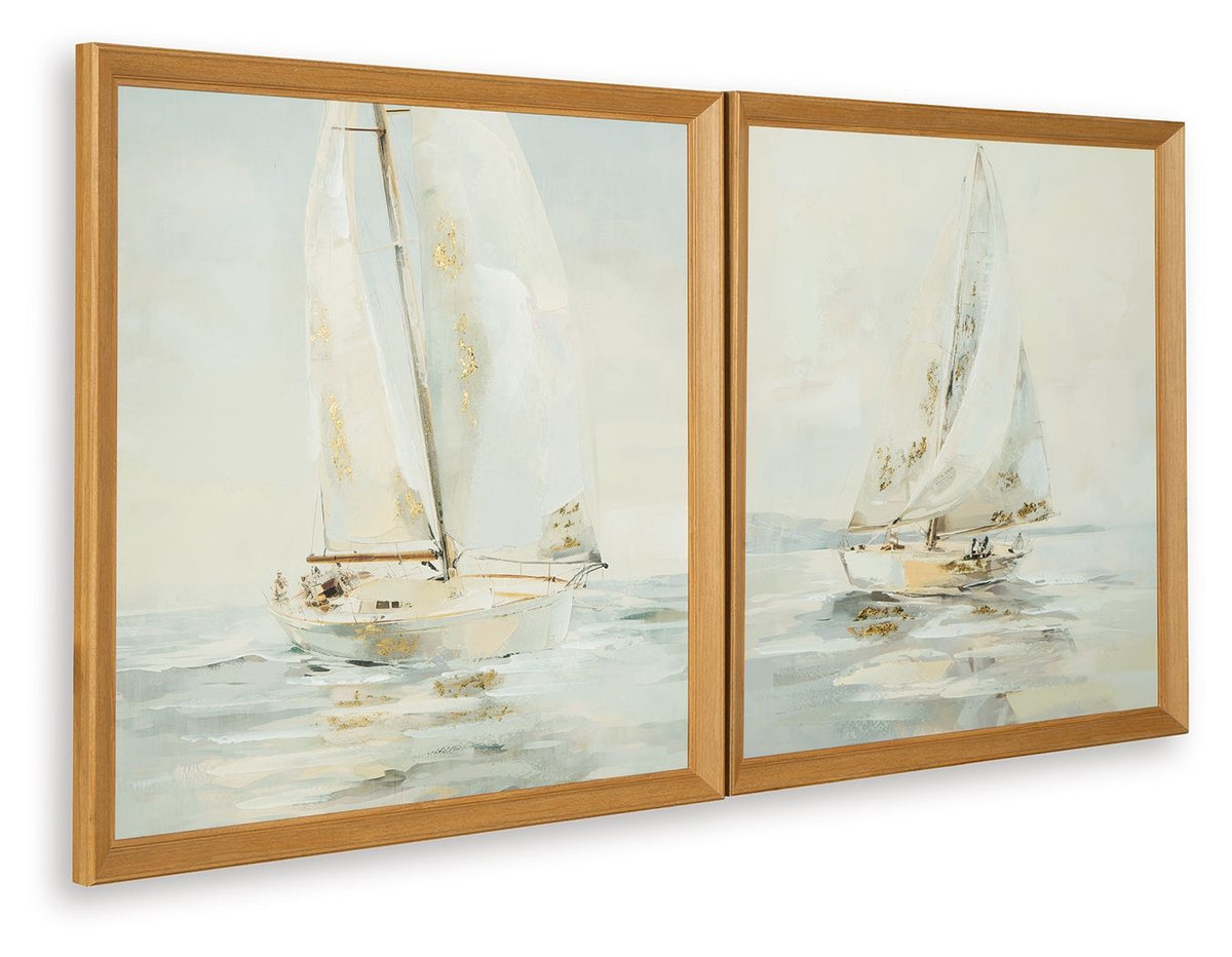 Winbrook - Wall Art Set (Set of 2) - Gray / Tan / Gold Finish by Ashley – view 4