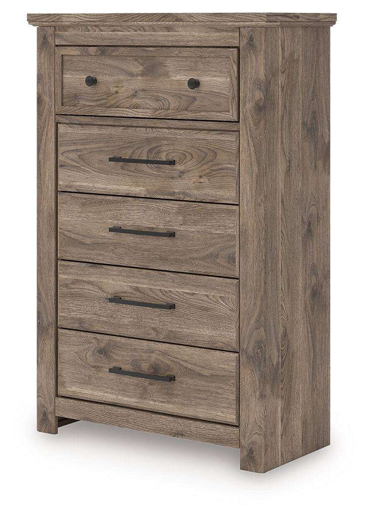 Rusticott - Five Drawer Chest - Brown by Ashley – view 4